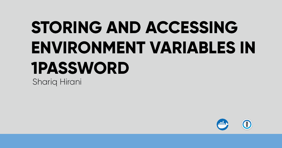 1Password env vars banner