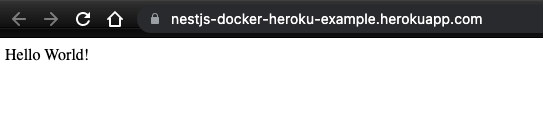 deployed heroku application